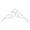 Ekena Millwork Pitch Bordeaux Architectural Grade PVC Gable Pediment, 48"W x 22"H x 1"P (11/12) GPP048X022X100BOR - alternate 2